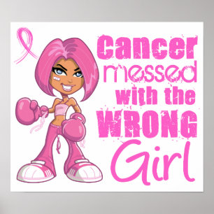 Poster Menina 1 do combate do cancro da mama
