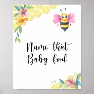 Poster Menina Abelha - nome aquela comida de bebê