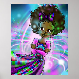 Poster Menina Afro-Americana