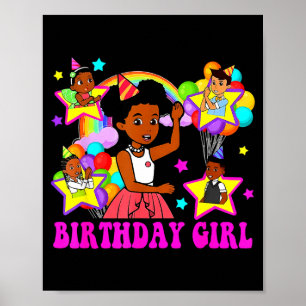 Poster Menina aniversariante gracie boneca rosa decoraçõe