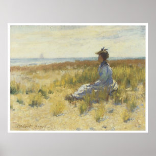 Poster Menina assentada pelo mar, Robert Henri 1893
