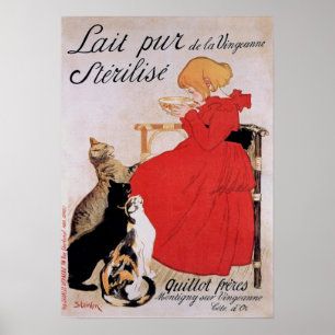 Pôster Menina com gatos, Alexandre Steinlen