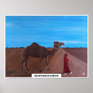 Poster Menina com pintura de camelo de Alfred Fox