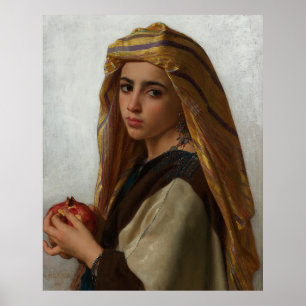 Poster Menina com romã - Pintura de Bouguereau 1875