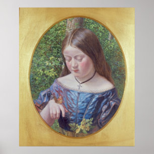 Poster Menina com uma borboleta