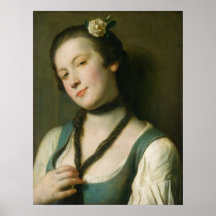 Menina com uma Flor - Pietro Rotari Cartaz de Arte