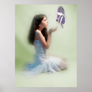 Poster Menina da borboleta