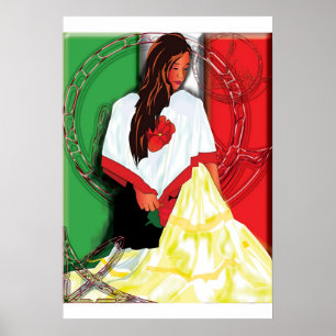 Pôster menina da cultura