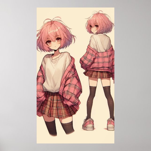 Poster Menina da escola de animação (Frente)