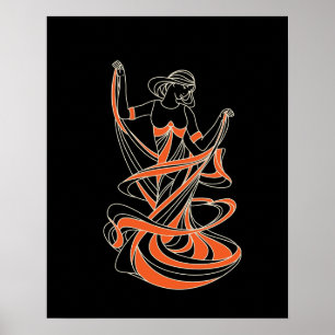 Poster menina da fada da dança