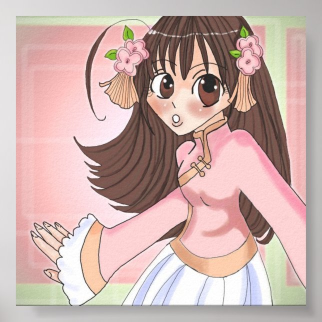 Pôster menina das flores (Frente)