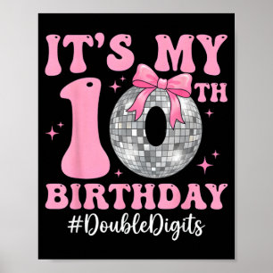 Poster menina de 10 anos de idade dígitos duplos arco bol