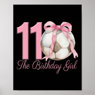 Poster Menina de 11 anos de idade faz aniversário de Fute