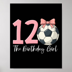 Poster Menina de 12 anos de idade faz aniversário Futebol
