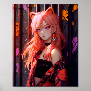 Poster Menina de Animação Bela