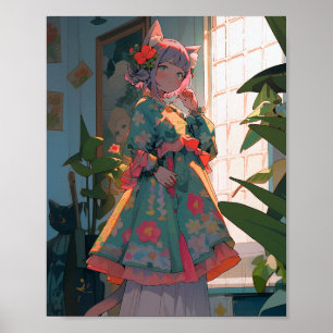 Poster Menina de Animação Bela