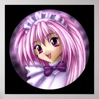 Poster Menina de Animação Bonita