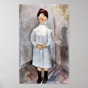 Poster Menina de Azul, Modigliani