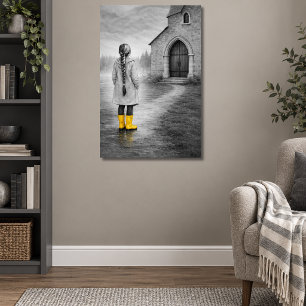 Poster Menina de Botas Amarelas