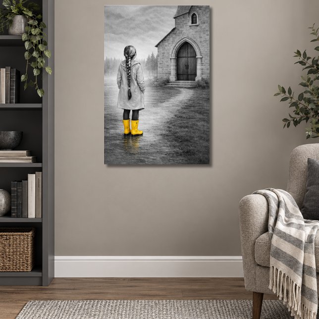 Poster Menina de Botas Amarelas (Criador carregado)