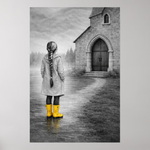 Poster Menina de Botas Amarelas
