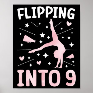 Poster Menina de Cheerleading de 9 Anos de Idade Alegria
