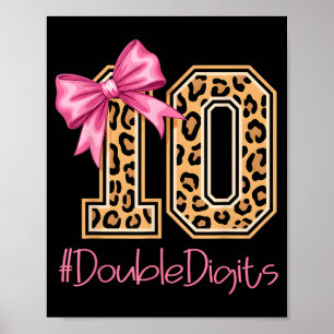 Poster Menina de Dez Anos de Idade Festa de Aniversário L