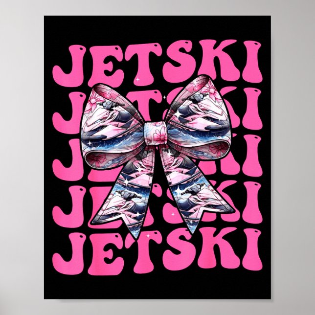 Poster Menina de jet ski com laço coquete mãe mamãe (Frente)