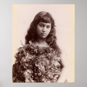 Poster Menina de Māori