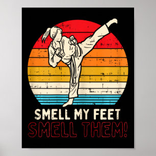 Poster Menina de Pés Cheirochosos Kick Karate Taekwondo K