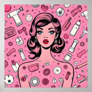 Poster Menina de pop