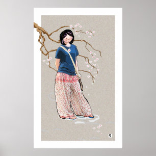 Pôster Menina de Sakura