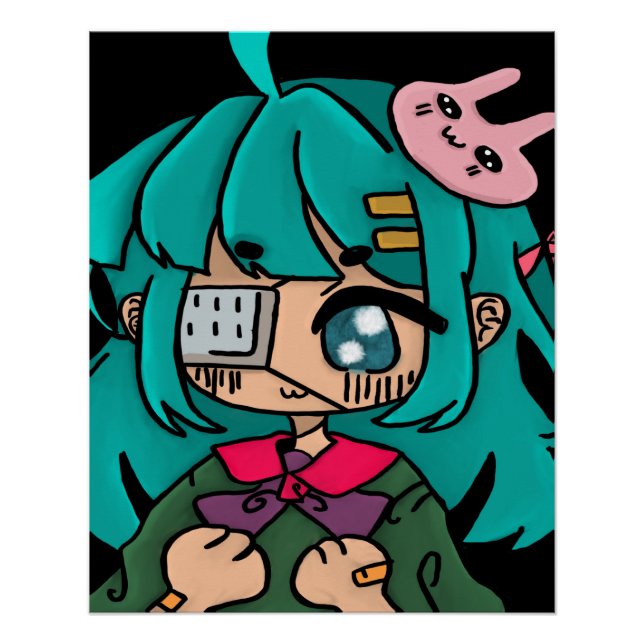 Pôster menina de telhado ocular (Frente)