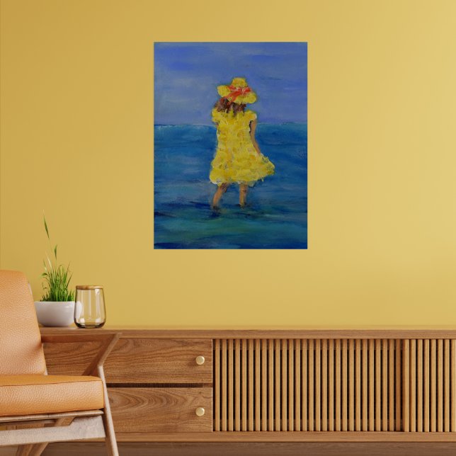 Poster Menina de vestido amarelo (Sala de Estar 2)