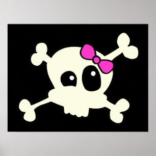 Poster Menina do crânio de Cutie