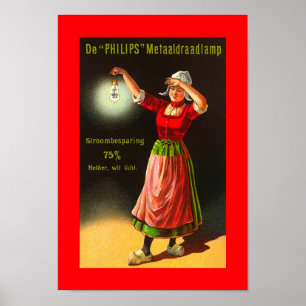 Poster Menina do Dutch de Philips 1910 do Dutch da