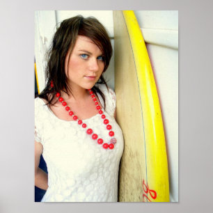 Poster menina do surfista