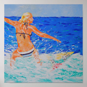 Poster Menina do surfista