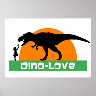 Pôster Menina e dinossauro