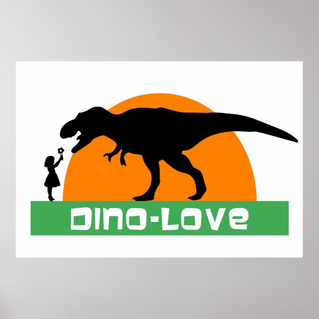 Pôster Menina e dinossauro (Frente)