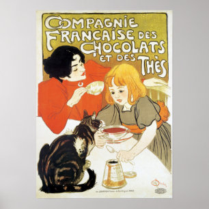 Pôster Menina e gato, Alexandre Steinlen