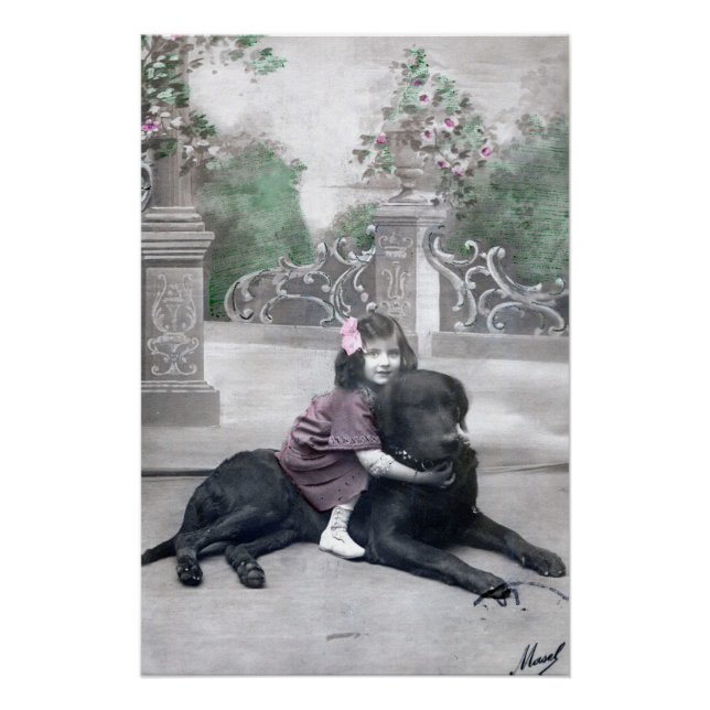 Pôster Menina e seu Cachorro (Frente)