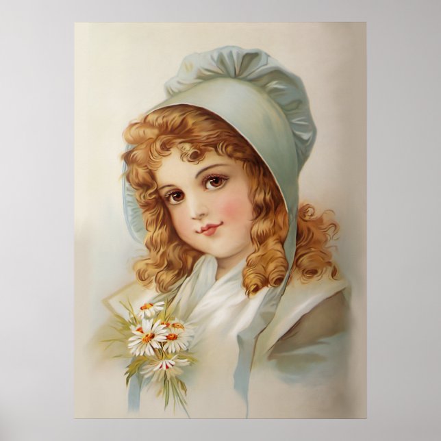 Poster Menina em Green Bonnet (Frente)