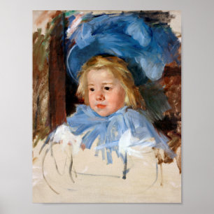 Poster Menina em um Bonnet Azul, Mary Cassatt