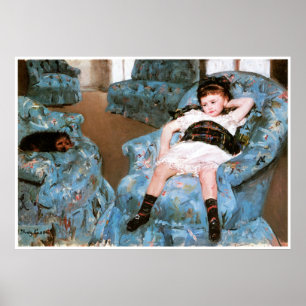 Pôster Menina em uma poltrona azul, Mary Cassatt 1878