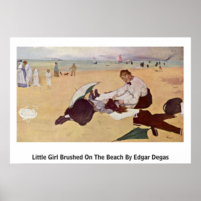 Pôster Menina Esbarrada Na Praia Por Edgar Degas (Frente)