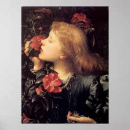 Poster Menina Escolhendo uma Flor Bonita (por G.F. Watts)