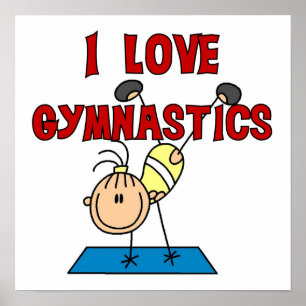 Pôster Menina eu amo a ginástica