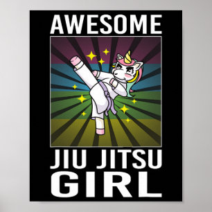 Poster Menina Incrível de Jiu Jitsu para Criança e G