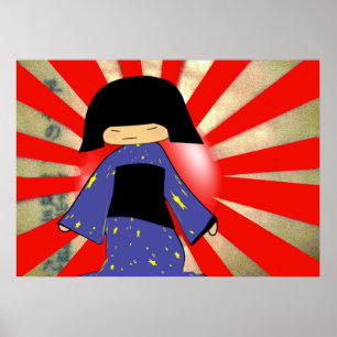 Pôster menina japonesa